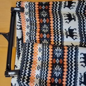 Cozy fleece leggings with deer print design No brand